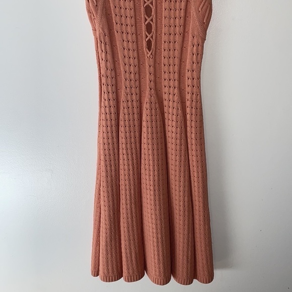 Ronny Kobo Shira Needle Stitch Lace Up Knit Dress - Picture 6 of 8